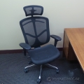 Black High Back All Mesh Adjustable Task Chair with Head Rest